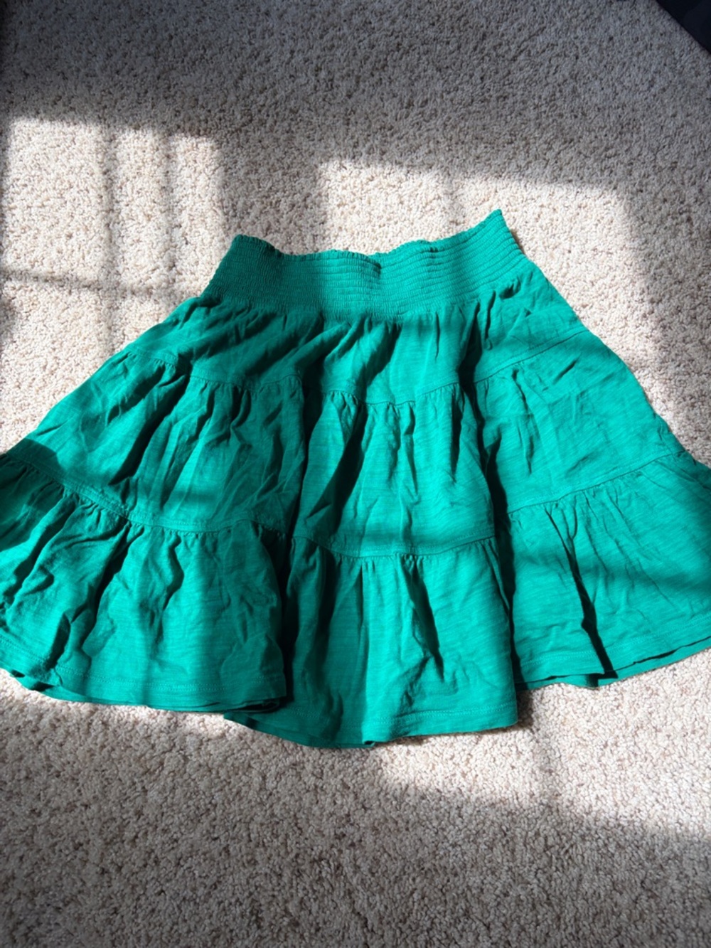 Old Navy Emerald Green Tiered Skater Skirt